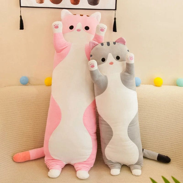 Planet Gates Grey only Skin / 130CM 50-130CM Long Cat Plush Toys Cute Animal Cat Creative Long Soft Toys Office Break Nap Sleeping Pillow Stuffed Gift Doll for Kids