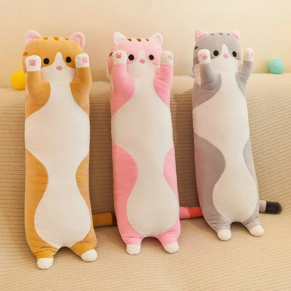 Planet Gates Grey only Skin / 130CM 50-130CM Long Cat Plush Toys Cute Animal Cat Creative Long Soft Toys Office Break Nap Sleeping Pillow Stuffed Gift Doll for Kids