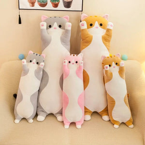 Planet Gates Grey only Skin / 130CM 50-130CM Long Cat Plush Toys Cute Animal Cat Creative Long Soft Toys Office Break Nap Sleeping Pillow Stuffed Gift Doll for Kids