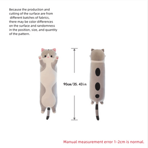 Planet Gates Grey only Skin / 130CM 50-130CM Long Cat Plush Toys Cute Animal Cat Creative Long Soft Toys Office Break Nap Sleeping Pillow Stuffed Gift Doll for Kids