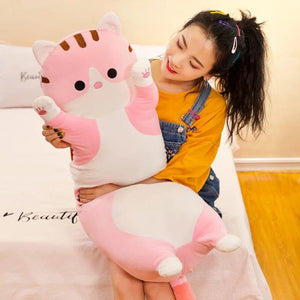 Planet Gates Grey only Skin / 130CM 50-130CM Long Cat Plush Toys Cute Animal Cat Creative Long Soft Toys Office Break Nap Sleeping Pillow Stuffed Gift Doll for Kids