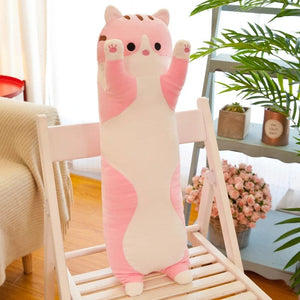 Planet Gates Grey only Skin / 130CM 50-130CM Long Cat Plush Toys Cute Animal Cat Creative Long Soft Toys Office Break Nap Sleeping Pillow Stuffed Gift Doll for Kids