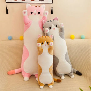 Planet Gates Grey only Skin / 130CM 50-130CM Long Cat Plush Toys Cute Animal Cat Creative Long Soft Toys Office Break Nap Sleeping Pillow Stuffed Gift Doll for Kids
