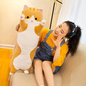 Planet Gates Grey only Skin / 130CM 50-130CM Long Cat Plush Toys Cute Animal Cat Creative Long Soft Toys Office Break Nap Sleeping Pillow Stuffed Gift Doll for Kids