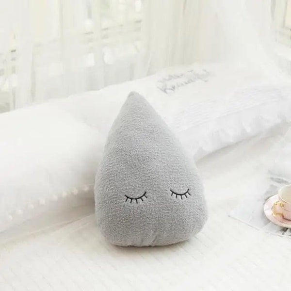 Planet Gates grey raindrop New Stuffed Cloud Moon Star Raindrop Plush Pillow Soft Cushion Toys For Children Baby Kids Girl Christmas Gift Room Car Decor