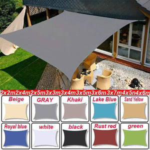 Planet Gates Grey  Set / 200cmx400cm 320D Outdoor Waterproof Sun Shade Rectangular Sun Shade Garden Canopy Courtyard Swimming Shade Beach Car Awning