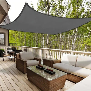 Planet Gates Grey  Set / 200cmx400cm 320D Outdoor Waterproof Sun Shade Rectangular Sun Shade Garden Canopy Courtyard Swimming Shade Beach Car Awning