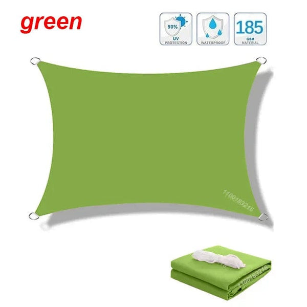 Planet Gates Grey  Set / 200cmx400cm 320D Outdoor Waterproof Sun Shade Rectangular Sun Shade Garden Canopy Courtyard Swimming Shade Beach Car Awning