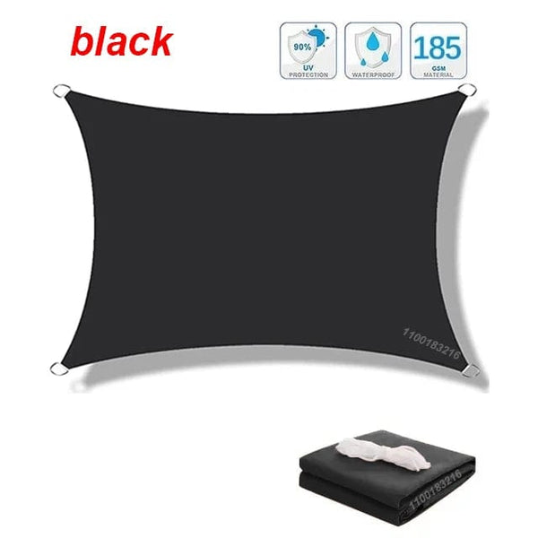 Planet Gates Grey  Set / 200cmx400cm 320D Outdoor Waterproof Sun Shade Rectangular Sun Shade Garden Canopy Courtyard Swimming Shade Beach Car Awning