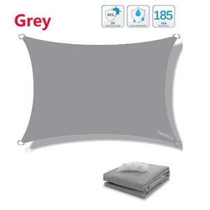 Planet Gates Grey  Set / 200cmx400cm 320D Outdoor Waterproof Sun Shade Rectangular Sun Shade Garden Canopy Courtyard Swimming Shade Beach Car Awning