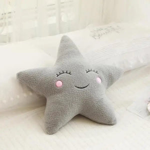 Planet Gates grey star New Stuffed Cloud Moon Star Raindrop Plush Pillow Soft Cushion Toys For Children Baby Kids Girl Christmas Gift Room Car Decor