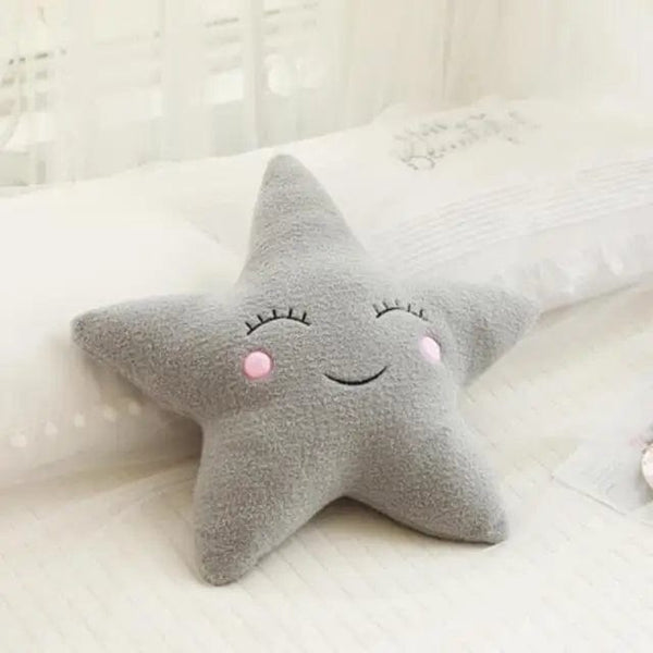 Planet Gates grey star New Stuffed Cloud Moon Star Raindrop Plush Pillow Soft Cushion Toys For Children Baby Kids Girl Christmas Gift Room Car Decor