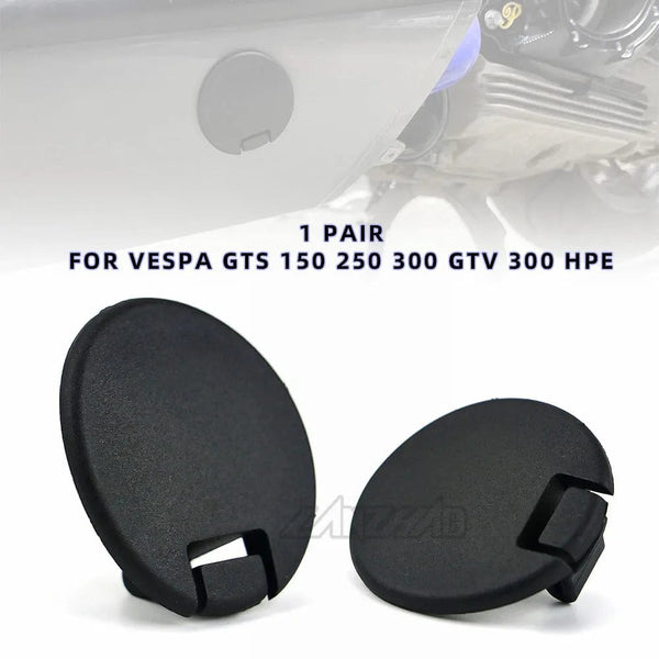 Planet Gates GTS 1 PAIR BLACK For Vespa Sprint Primavera GTS GTV LX LXV S Motorcycle Fairing Frame Cover Chassic Side Plug ABS Plastic Blockers
