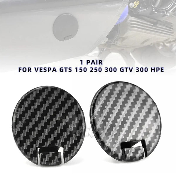 Planet Gates GTS 1 PAIR CARBON For Vespa Sprint Primavera GTS GTV LX LXV S Motorcycle Fairing Frame Cover Chassic Side Plug ABS Plastic Blockers