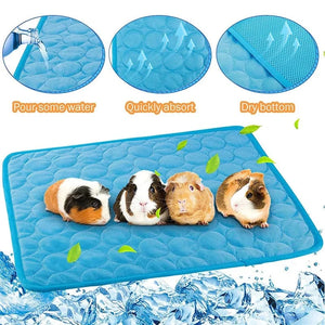 Planet Gates Guinea Pig Cage Liners Summer Small Animal Cooling Mat Breathable Hamster Pee Pad for Rabbit Cage Chinchilla Hedgehogs Pet Item