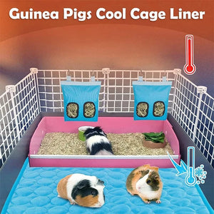 Planet Gates Guinea Pig Cage Liners Summer Small Animal Cooling Mat Breathable Hamster Pee Pad for Rabbit Cage Chinchilla Hedgehogs Pet Item