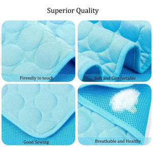 Planet Gates Guinea Pig Cage Liners Summer Small Animal Cooling Mat Breathable Hamster Pee Pad for Rabbit Cage Chinchilla Hedgehogs Pet Item
