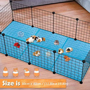Planet Gates Guinea Pig Cage Liners Summer Small Animal Cooling Mat Breathable Hamster Pee Pad for Rabbit Cage Chinchilla Hedgehogs Pet Item