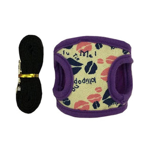 Planet Gates Guinea Pig Harness5 / S Small Pet Two-legged Chest Strap Outdoor Traction Rope Leash Clothes For Chinchilla Dutch Guinea Pig Breathable Denim Corset