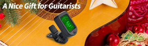 Planet Gates Guitar Tuner For All Instruments Clip on Electronic Tuner for Guitar Bass Ukulele Violin Mandolin Banjo