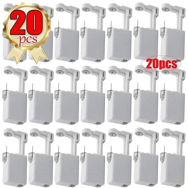 Planet Gates Gun 2 20pcs Safety Ear Piercing Gun Kit Disposable Disinfect Safety Earring Piercer Machine Studs Nose CLip Body Jewelry Piercing Tool
