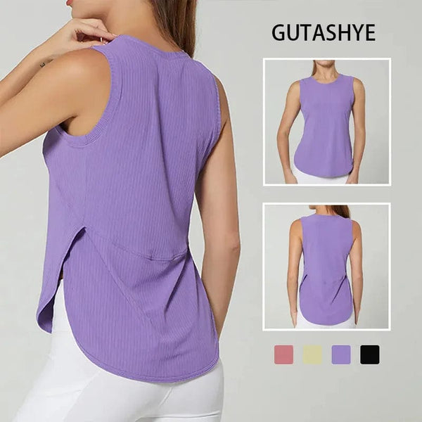 Planet Gates GUTA S-XL Yoga Shirt Women Gym Shirt Quick Dry Sports Shirts  Back Gym Top Women's Fitness Shirt Sleeveless Sports Top Yoga Vest
