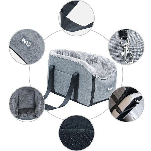 Planet Gates GY Pets Safety Seat Box Control Console Pet Nest Travel Portable Pet Dog Car Seat Car Armrest Thicken Plush Box For Small Dog Cat