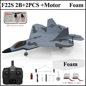 Planet Gates Gyro 2B Motor Foam / CHINA 2024 New F22S 2.4G 3CH 3D6G RC Airplane Raptor F22 Warplane WLtoys A180 Upgrade Version LED Light With Gyroscope Out Door Toys