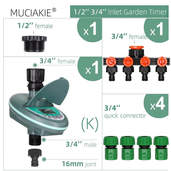 Planet Gates H Garden Automatic Watering Timer Smart Home Programming Watering Valve Greenhouse Drip Irrigation System LCD Display Controller