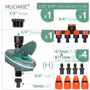 Planet Gates H Garden Automatic Watering Timer Smart Home Programming Watering Valve Greenhouse Drip Irrigation System LCD Display Controller