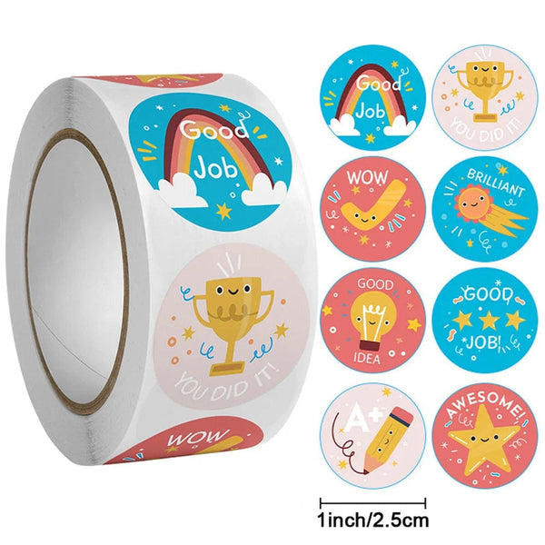 Planet Gates H0719-100pcs 100-500Pcs Cute Cartoon Animals Reward Stickers for Kids School Teacher Supplies Kids Classic Toy Gift Sealing Decor Stationery