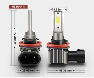 Planet Gates H11 2Pcs 9005 HB3 9006 HB4 30000LM Super Bright H11 H8 H9 LED Canbus No Error 360 Headlight Bulb Auto Lamp 9012 HIR2 LED Head Lights