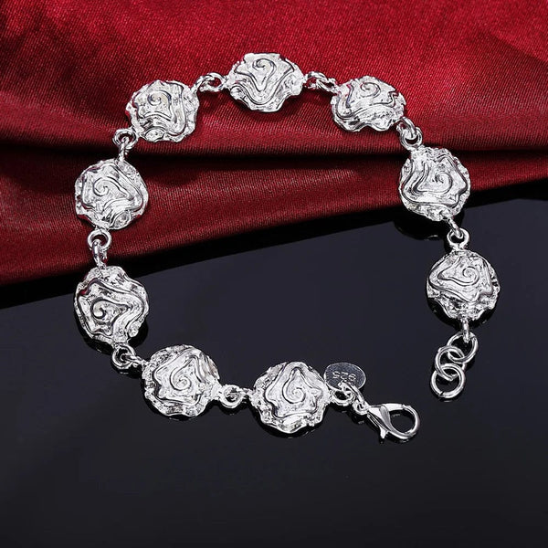 Planet Gates H135 / 20CM Noble 925 Sterling Silver Square Solid Chain Bracelet For Women Men Charm Party Gift Wedding Fashion Jewelry