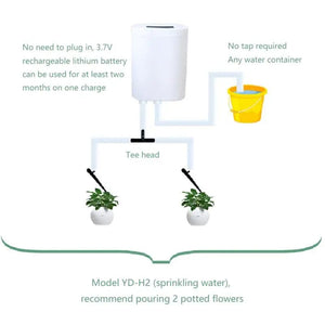 Planet Gates H2 8/4/2 Head Automatic Watering Pump Controller Flowers Plants Home Sprinkler Drip Irrigation Device Pump Timer System Garden Tool