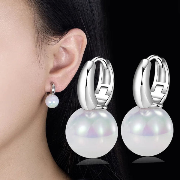 Planet Gates H205-S 925 Sterling Silver Female Luxury Crystal Round Stud Earrings Vintage Wedding Jewelry White Zircon Stone Earrings Wholesale