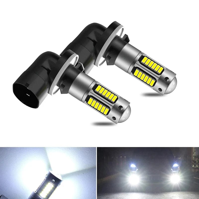 Planet Gates H27/881 / Crystal Blue 2x 881 H27 Led Bulb 30 4014smd Car Fog Lights Driving Day Running Lamp Automobiles Bulbs Super Bright Car Bulbs White H27W/2