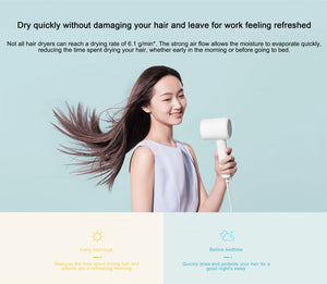 Planet Gates H300 Hair Dryer / EU XIAOMI MIJIA Mi Ionic Hair Dryer H300 Quick Dry Negative Ion Hair Care Professional For Home 1600W Electric Hair Dryers Diffuser