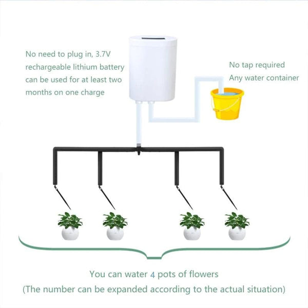 Planet Gates H4 8/4/2 Head Automatic Watering Pump Controller Flowers Plants Home Sprinkler Drip Irrigation Device Pump Timer System Garden Tool