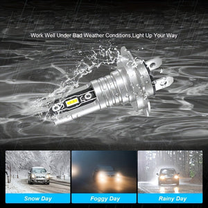 Planet Gates H7 2pcs H7 LED Headlight Bulbs Lamps Canbus 5530 Chips Head Lamp 18000LM 60W 6000K White Super Bright LED Headlight For Car Truck Motorcycle