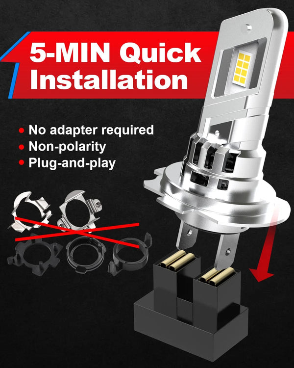 Planet Gates H7 2x 16000LM 20000LM H7 LED Head Lamp LED Headlight Bulb Canbus Error Free for VW mk4 Polo Passat b6 b7 Golf 5 6 7 Honda crv civic