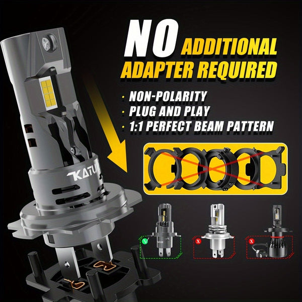 Planet Gates H7 H18 Universal 2pcs High Power H7 Car LED Headlight 1:1 Mini Size Headlamp Car Lamps Super Bright Plug And Play Car Headlight Bulbs