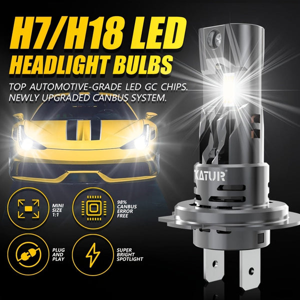 Planet Gates H7 H18 Universal 2pcs High Power H7 Car LED Headlight 1:1 Mini Size Headlamp Car Lamps Super Bright Plug And Play Car Headlight Bulbs