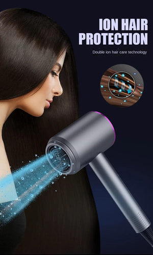 Planet Gates Hair Dryer High-Power Blue Light Negative Ion Ultra Silent Hair Care Quick Dry Home Powerful Constant Anion Electric Hair Dryer