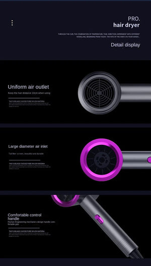 Planet Gates Hair Dryer High-Power Blue Light Negative Ion Ultra Silent Hair Care Quick Dry Home Powerful Constant Anion Electric Hair Dryer