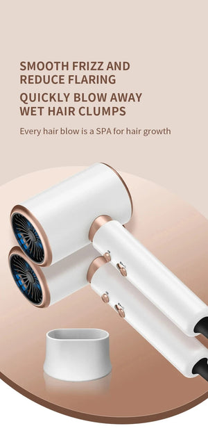 Planet Gates Hair Dryer High-Speed Electric Turbine Airflow Low Noise Constant Temperature And Quick Drying Suitable For Home Salons