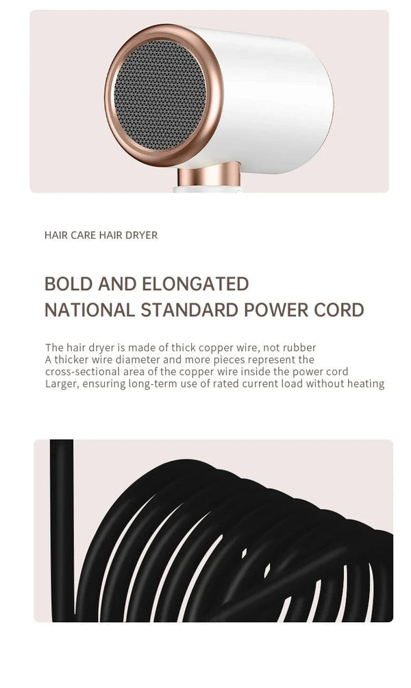 Planet Gates Hair Dryer High-Speed Electric Turbine Airflow Low Noise Constant Temperature And Quick Drying Suitable For Home Salons