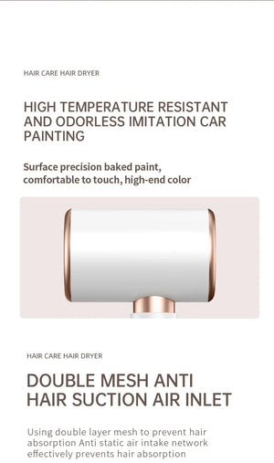 Planet Gates Hair Dryer High-Speed Electric Turbine Airflow Low Noise Constant Temperature And Quick Drying Suitable For Home Salons