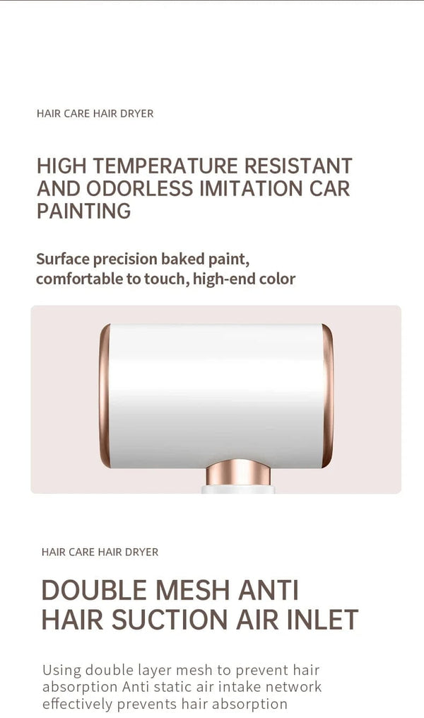Planet Gates Hair Dryer High-Speed Electric Turbine Airflow Low Noise Constant Temperature And Quick Drying Suitable For Home Salons