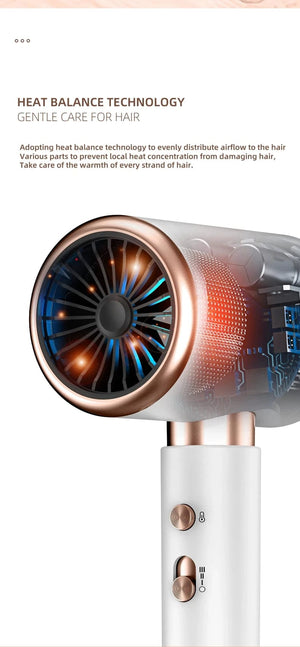Planet Gates Hair Dryer High-Speed Electric Turbine Airflow Low Noise Constant Temperature And Quick Drying Suitable For Home Salons