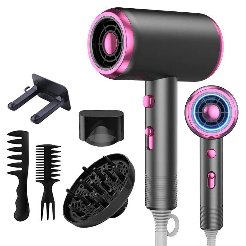 Planet Gates Hair Dryer with Diffuser Blow Dryer Comb Brush 1800W Ionic Hair Dryers with DiffuserConstant Temperature Hair Care Without Dama